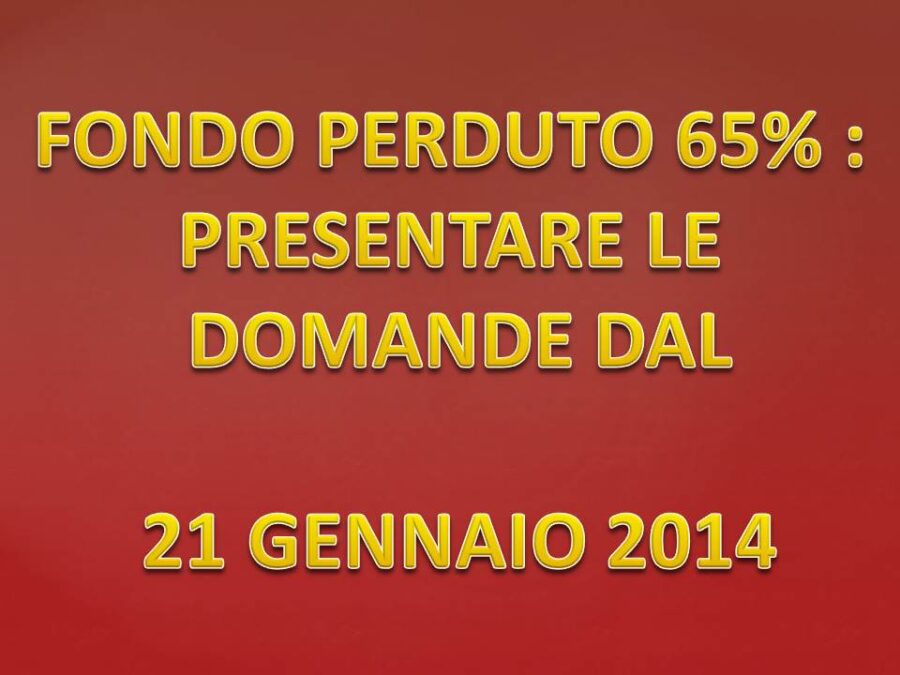 Bando INAIL: 65 a fondo perduto